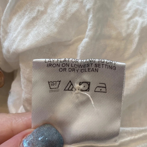 The Shirt Rochelle Behrens White Floral Sleeveless Ruffle Dress, 33789 - Picture 10 of 11